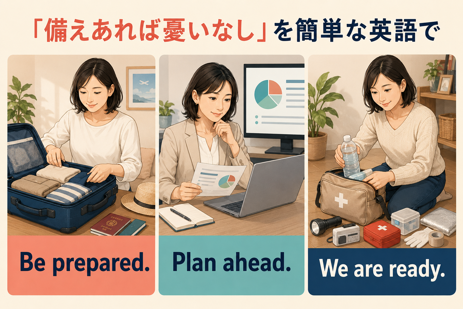 事前の準備を伝える簡単な英語表現3選