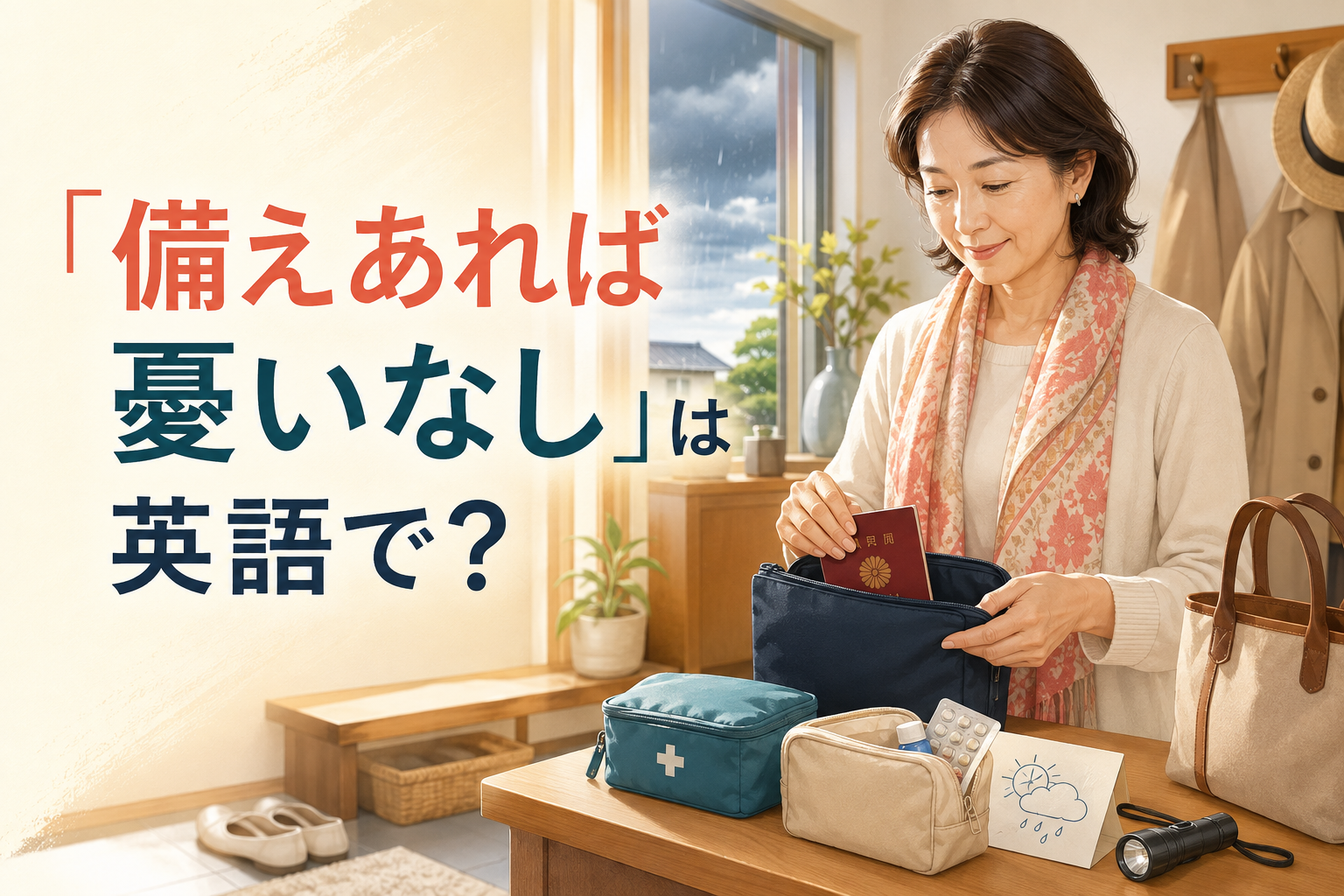 「備えあれば憂いなし」を英語で表現する記事のアイキャッチ