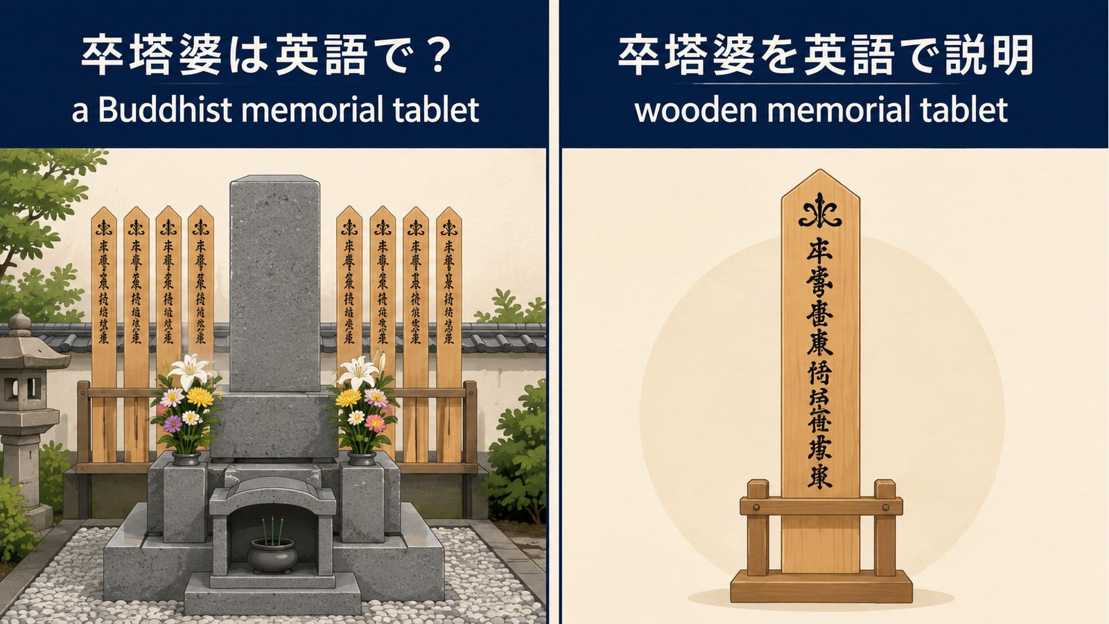 卒塔婆の英語表現と意味