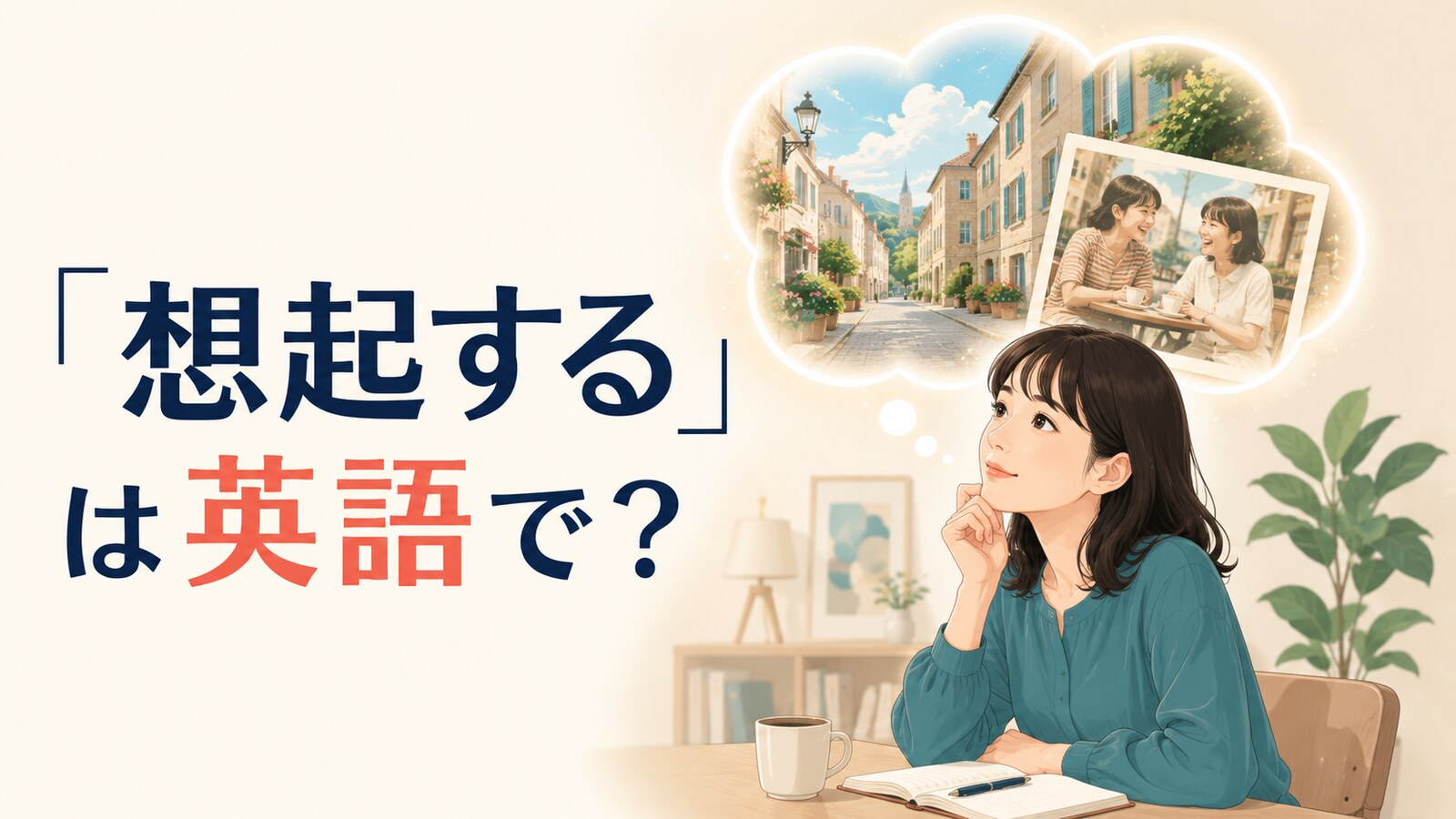 「想起する」は英語で？ 古い記憶を思い出す女性
