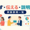 話す・伝える・説明する英語表現一覧のアイキャッチ画像