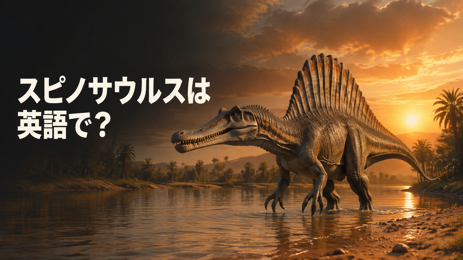 スピノサウルスは英語で？Spinosaurusの発音・名前の意味と水中生活説