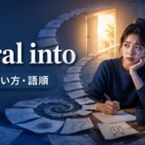 spiral intoの意味・使い方・語順を解説するアイキャッチ画像
