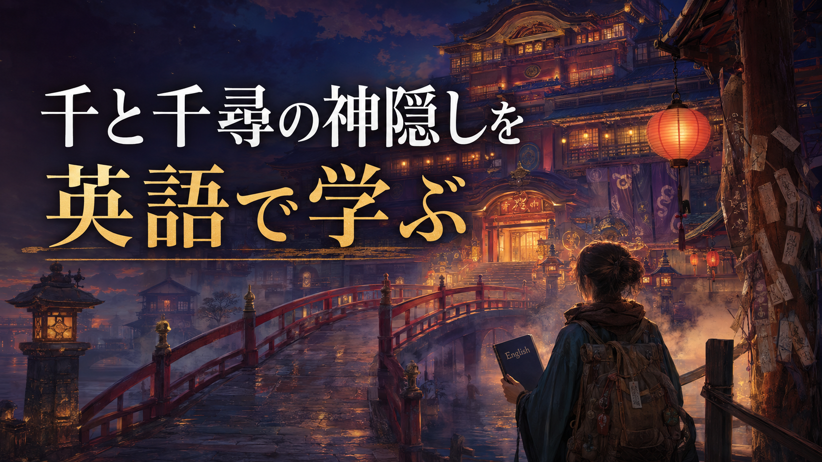 千と千尋の神隠しの英語タイトルと英語学習を解説するアイキャッチ
