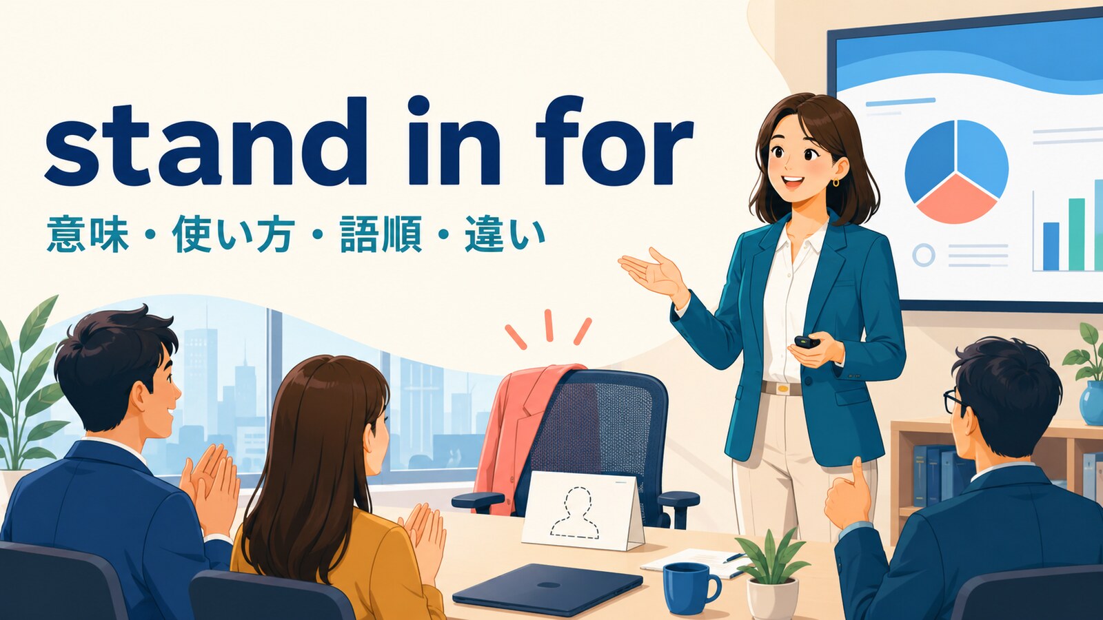 stand in forの意味・使い方・語順｜fill in for・cover forとの違い