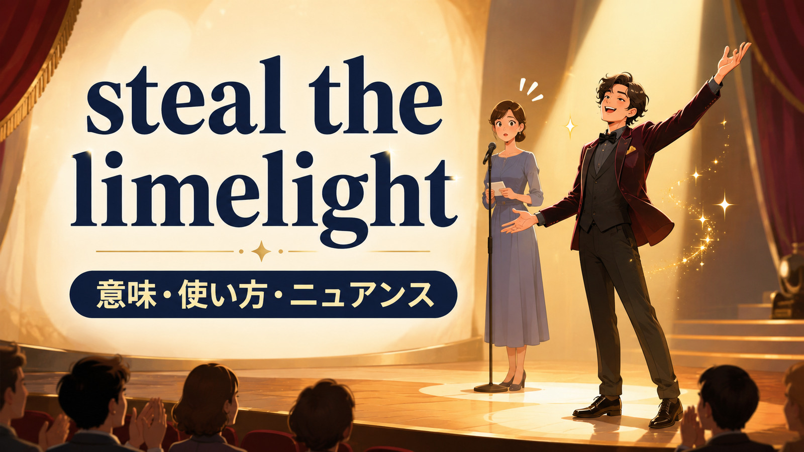 steal the limelightの意味は？使い方とsteal the showとの違い