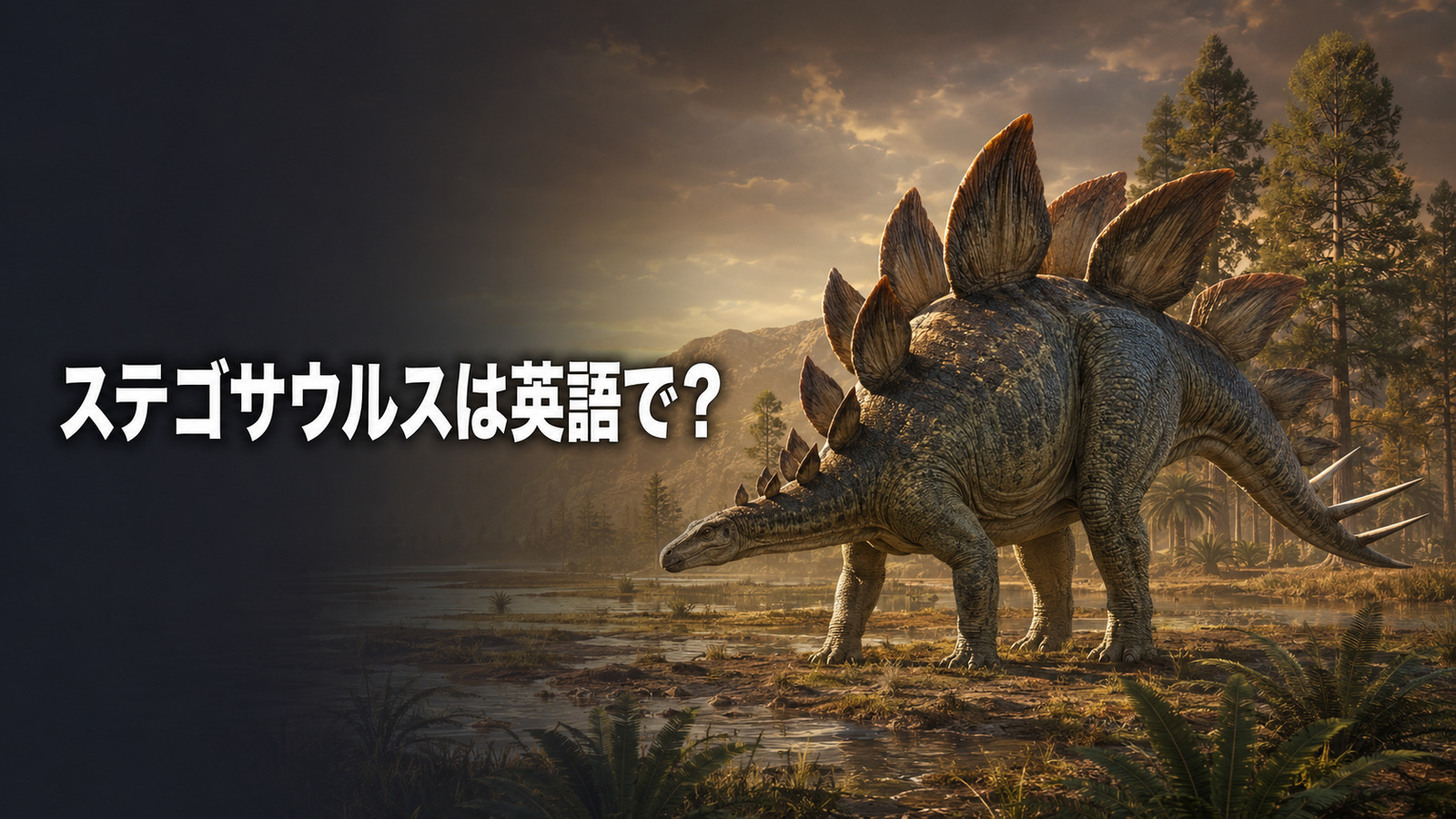 ステゴサウルスは英語で？Stegosaurusの発音・名前の意味と背中のプレート