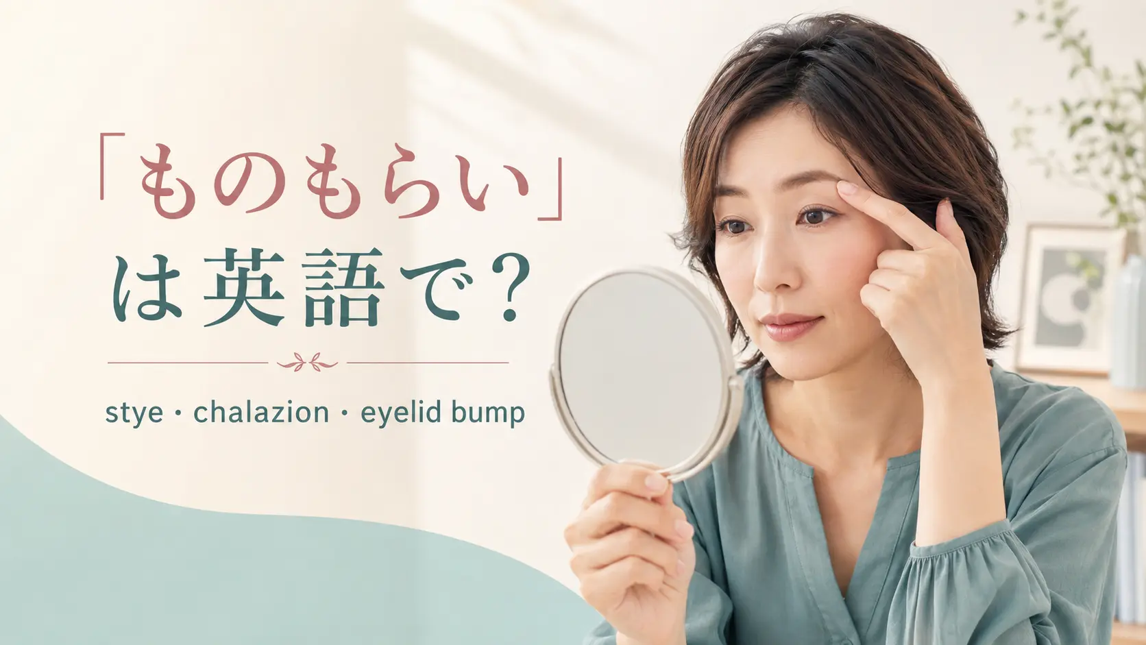 「ものもらい」は英語で？stye・chalazion・eyelid bumpの違い