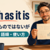 such as it isの大したものではないがという意味を解説するアイキャッチ