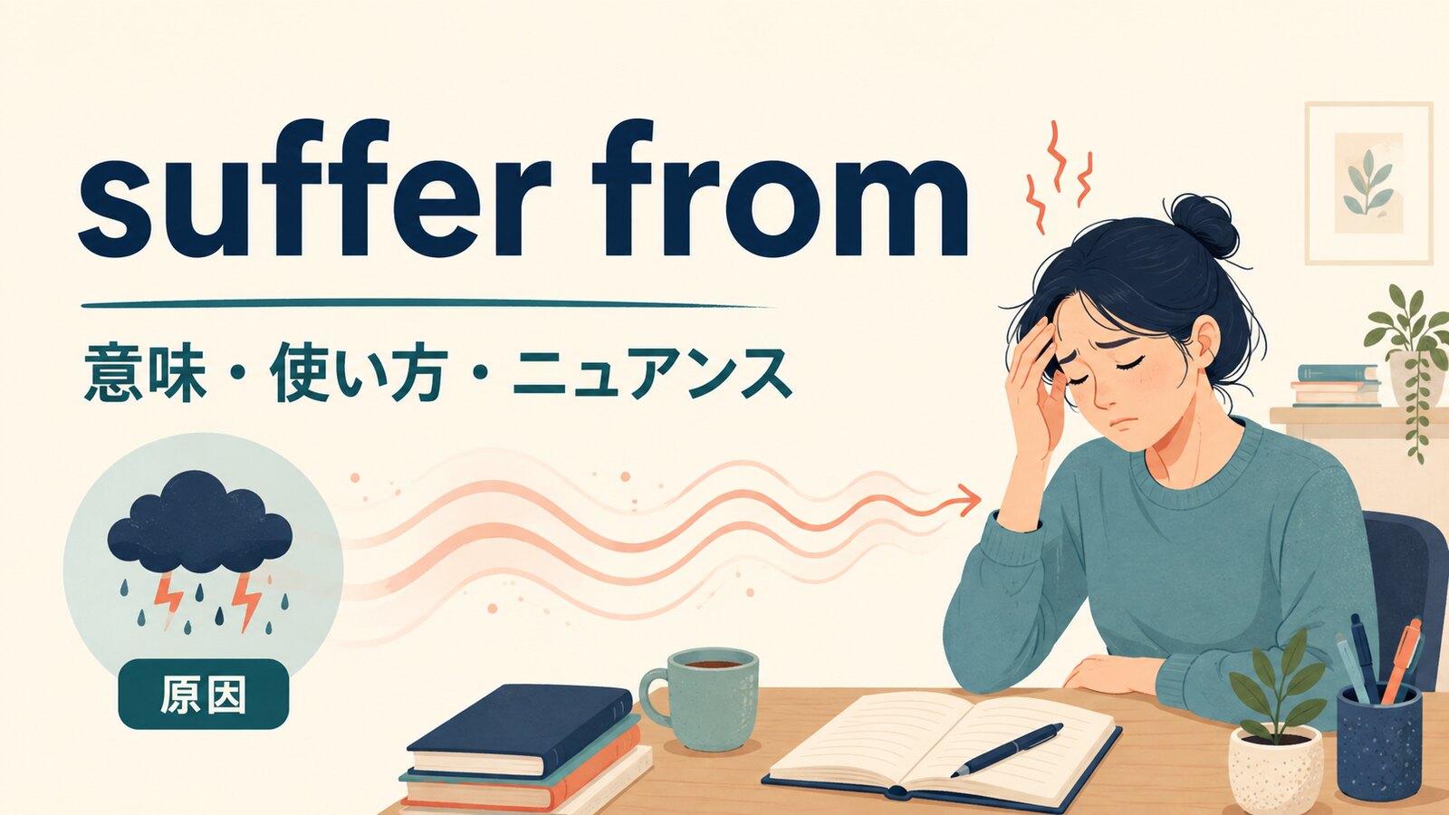 suffer fromの意味は？have・sufferとの違いと使い方を例文で解説