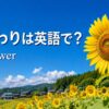 ひまわりは英語で？ sunflower 夏の青空とひまわり畑