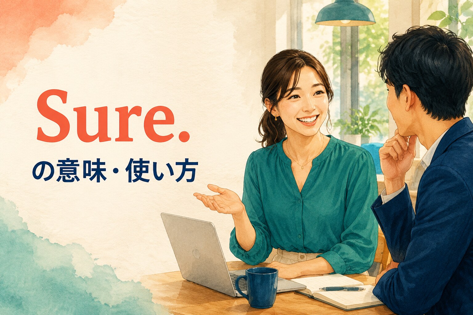 Sure.の意味と使い方を表すアイキャッチ画像