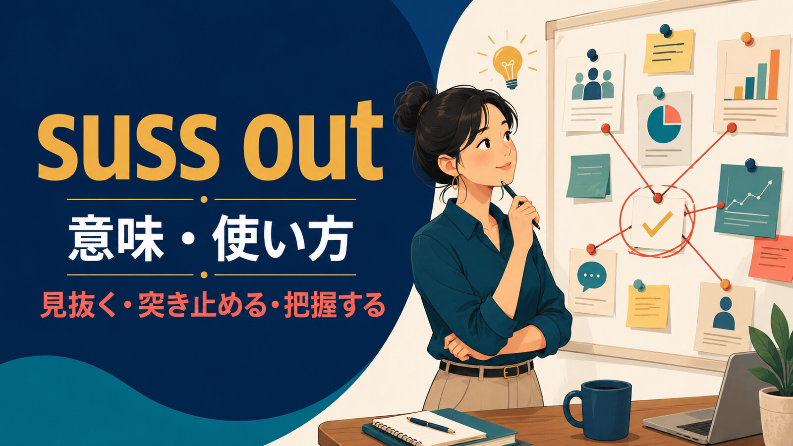 suss outの意味は？「見抜く・突き止める」の使い方とfigure out・find outとの違い