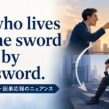 He who lives by the sword dies by the swordの意味・使い方