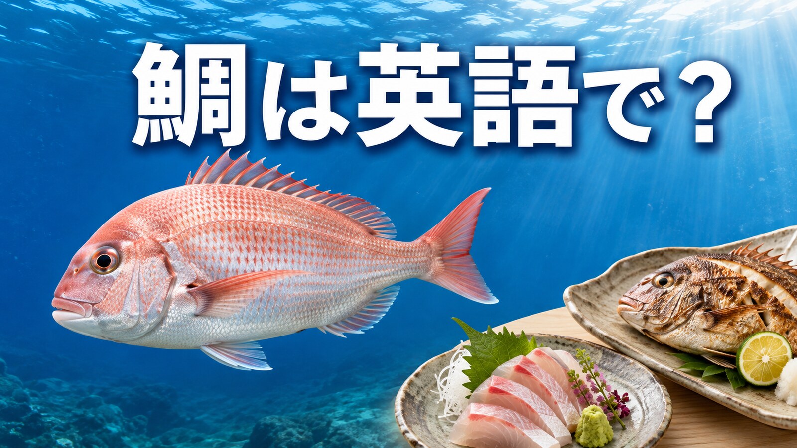 鯛は英語で？sea bream・red sea bream・snapperの違いと料理表現