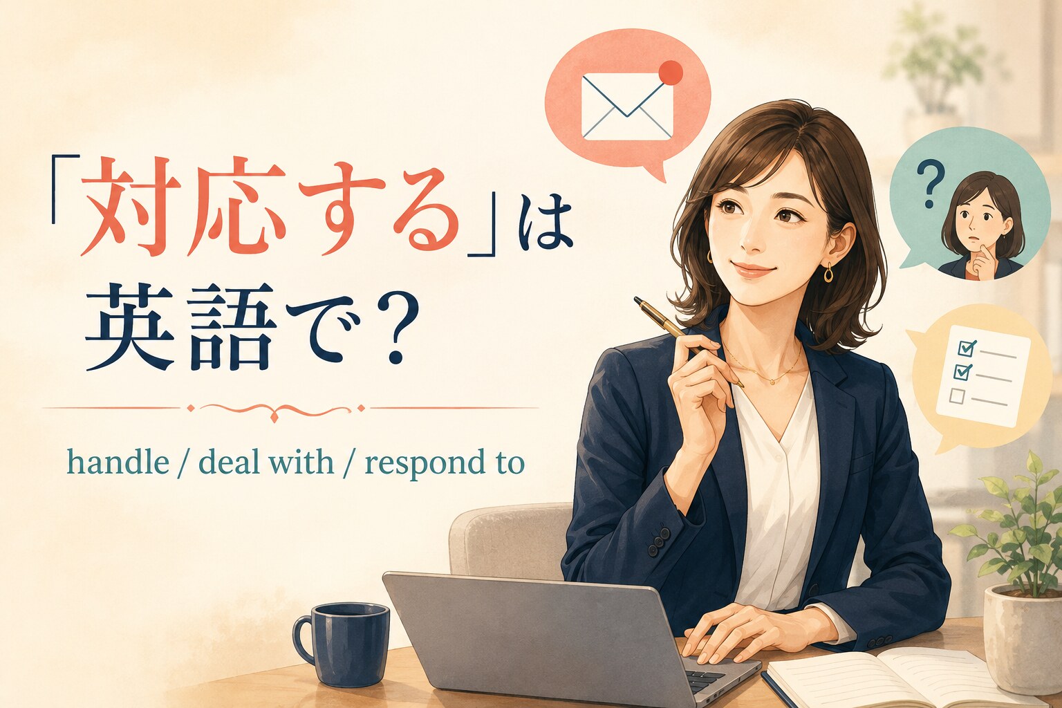 「対応する」は英語で？handle・deal with・respond toの違い