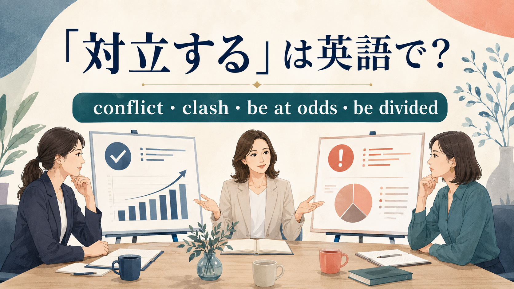「対立する」は英語で? conflict・clash・be at odds・be dividedの違い