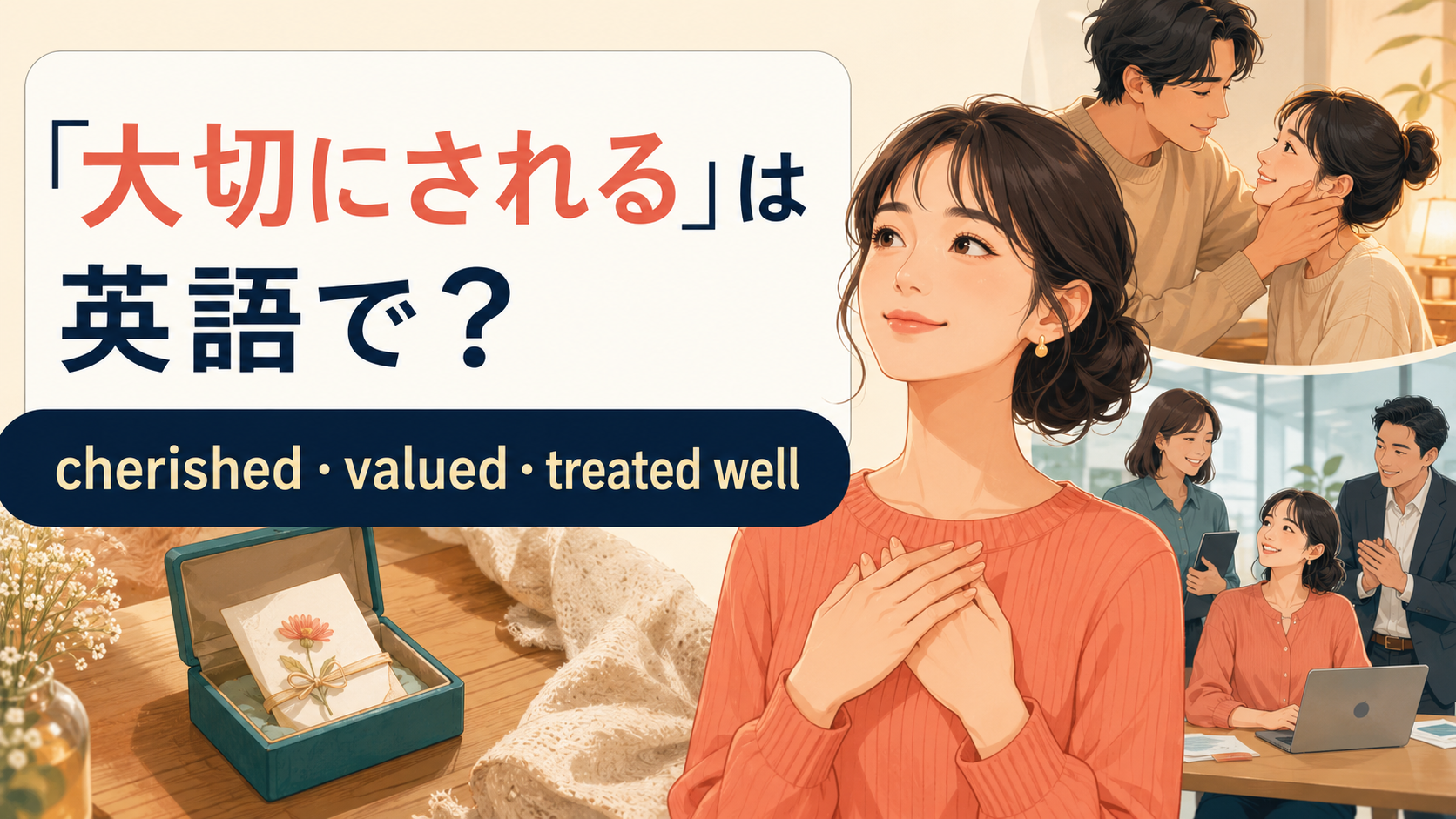 「大切にされる」は英語で?cherished・valued・treated wellの違い