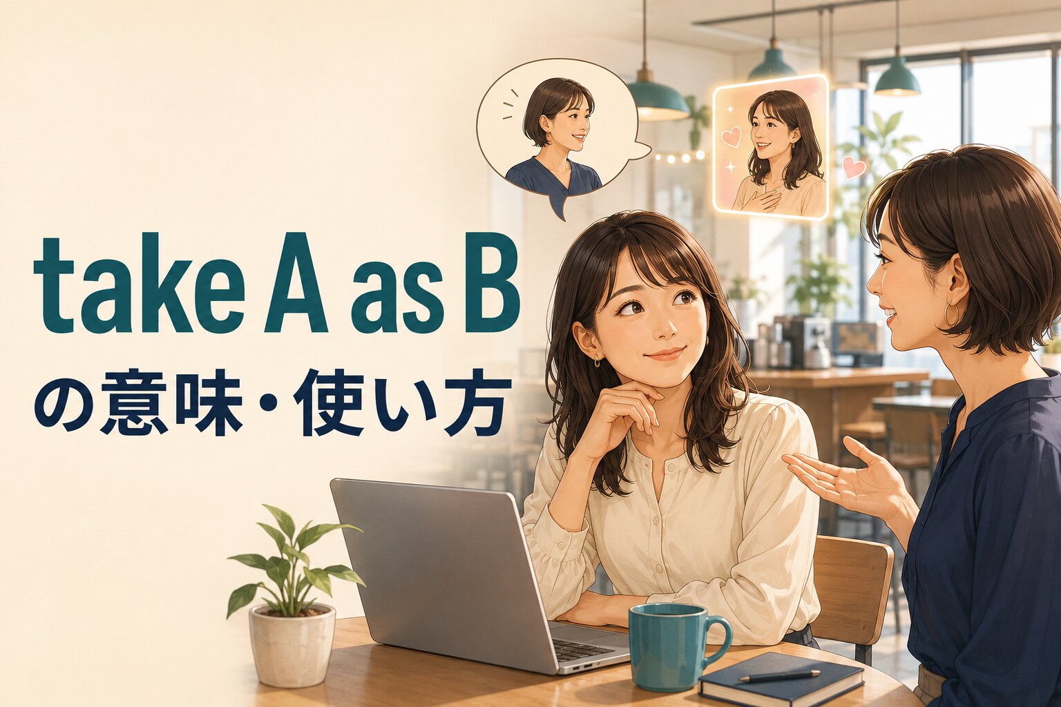 take A as Bの意味と使い方を表すアイキャッチ画像