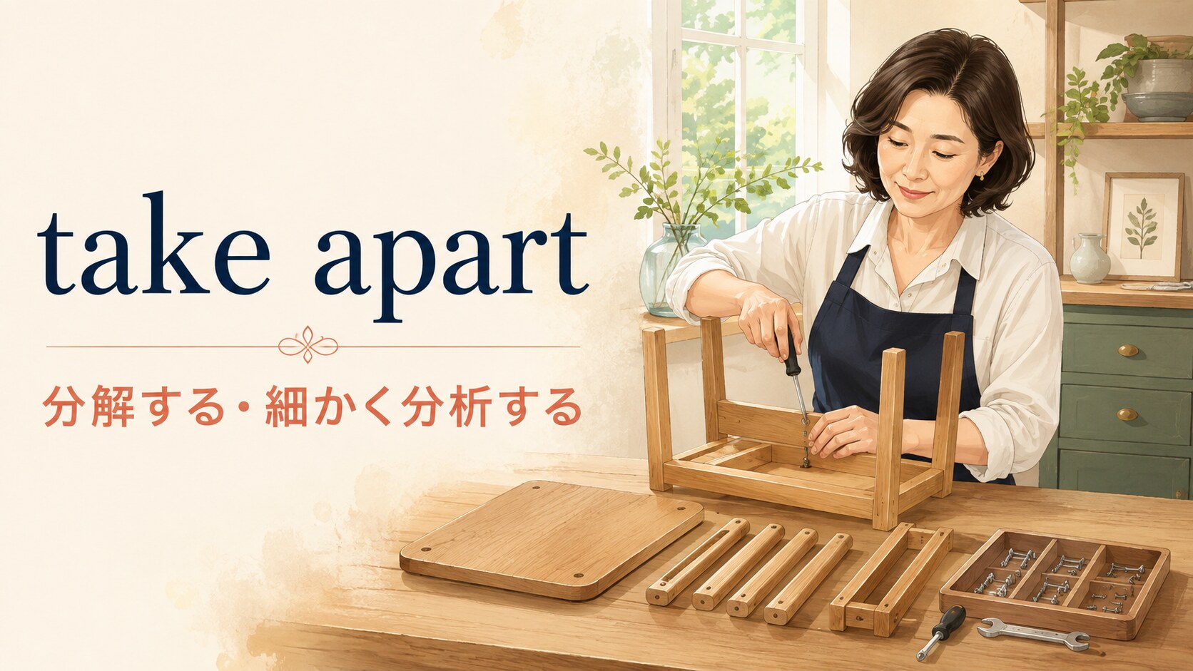 take apartの意味は？「分解する・分析する」とbreak downとの違い