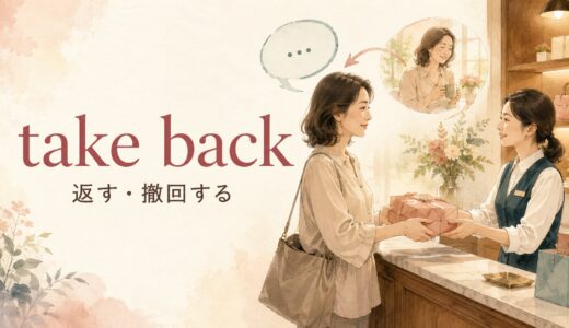 take backの意味は？「返品・撤回・復縁」の使い分けと例文