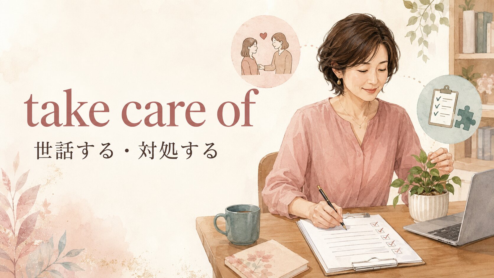 take care ofの意味は？look after・care for・deal withとの違いと使い方