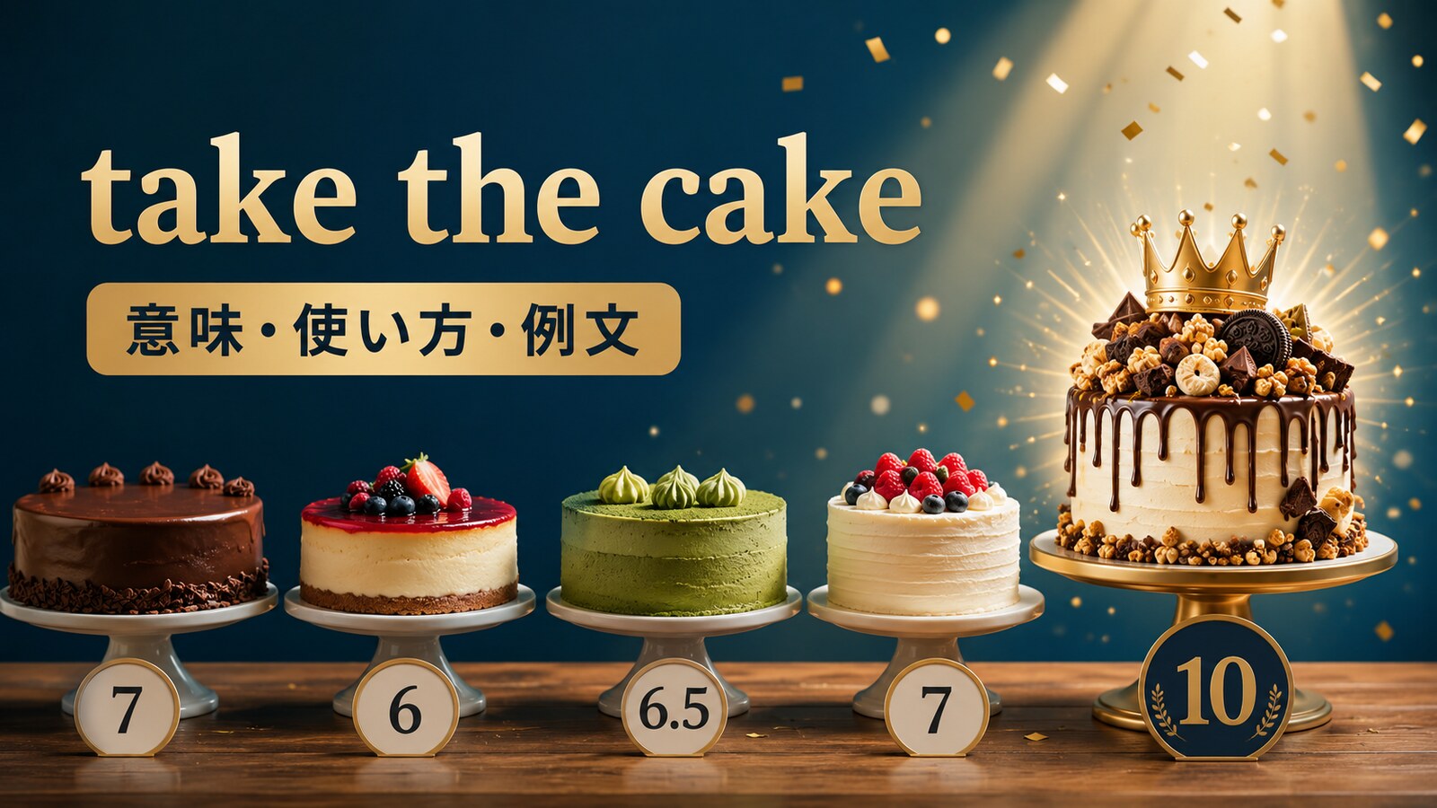 take the cakeの意味・使い方・例文を解説するアイキャッチ画像