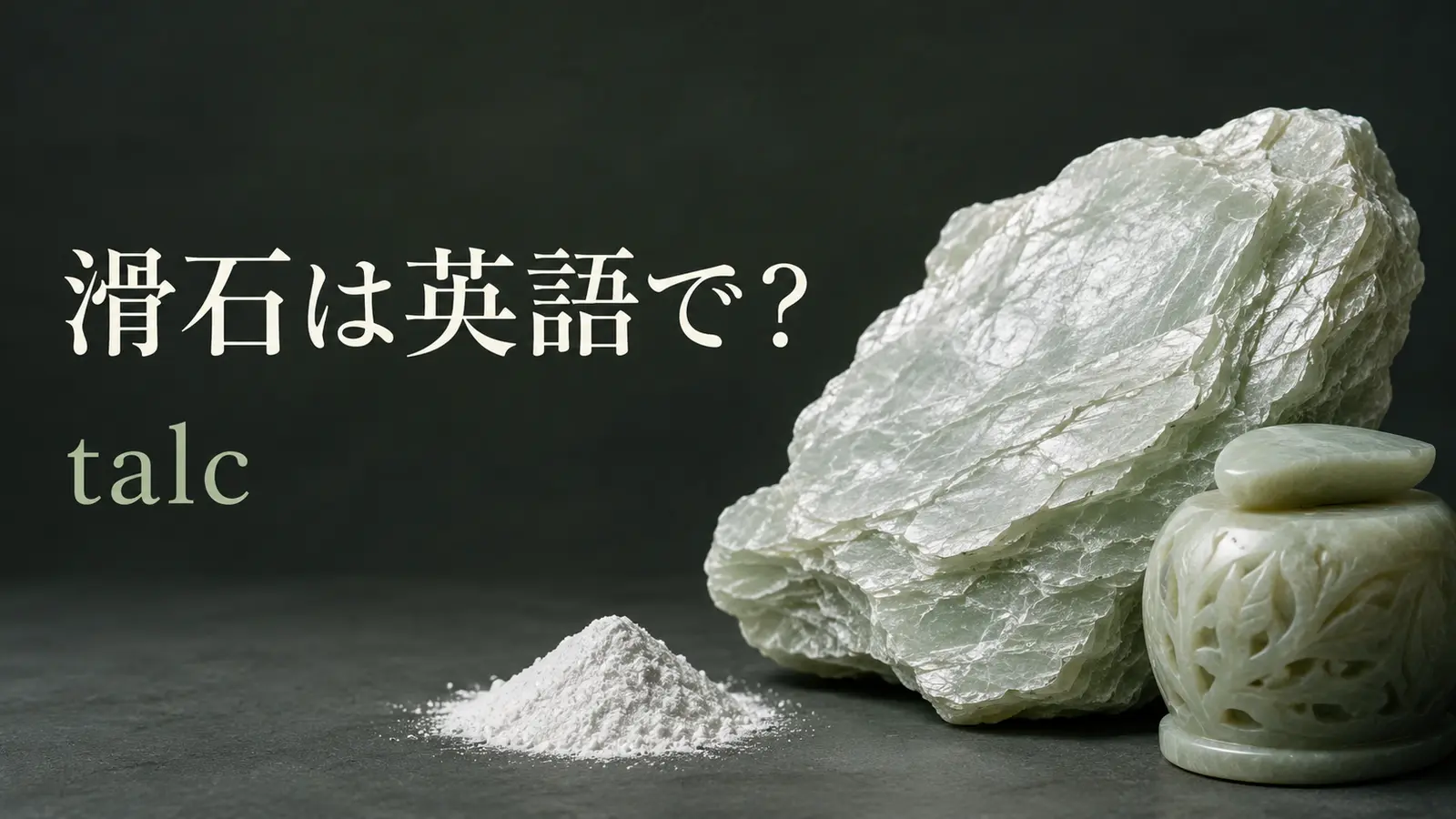 滑石は英語でtalcと紹介するアイキャッチ画像