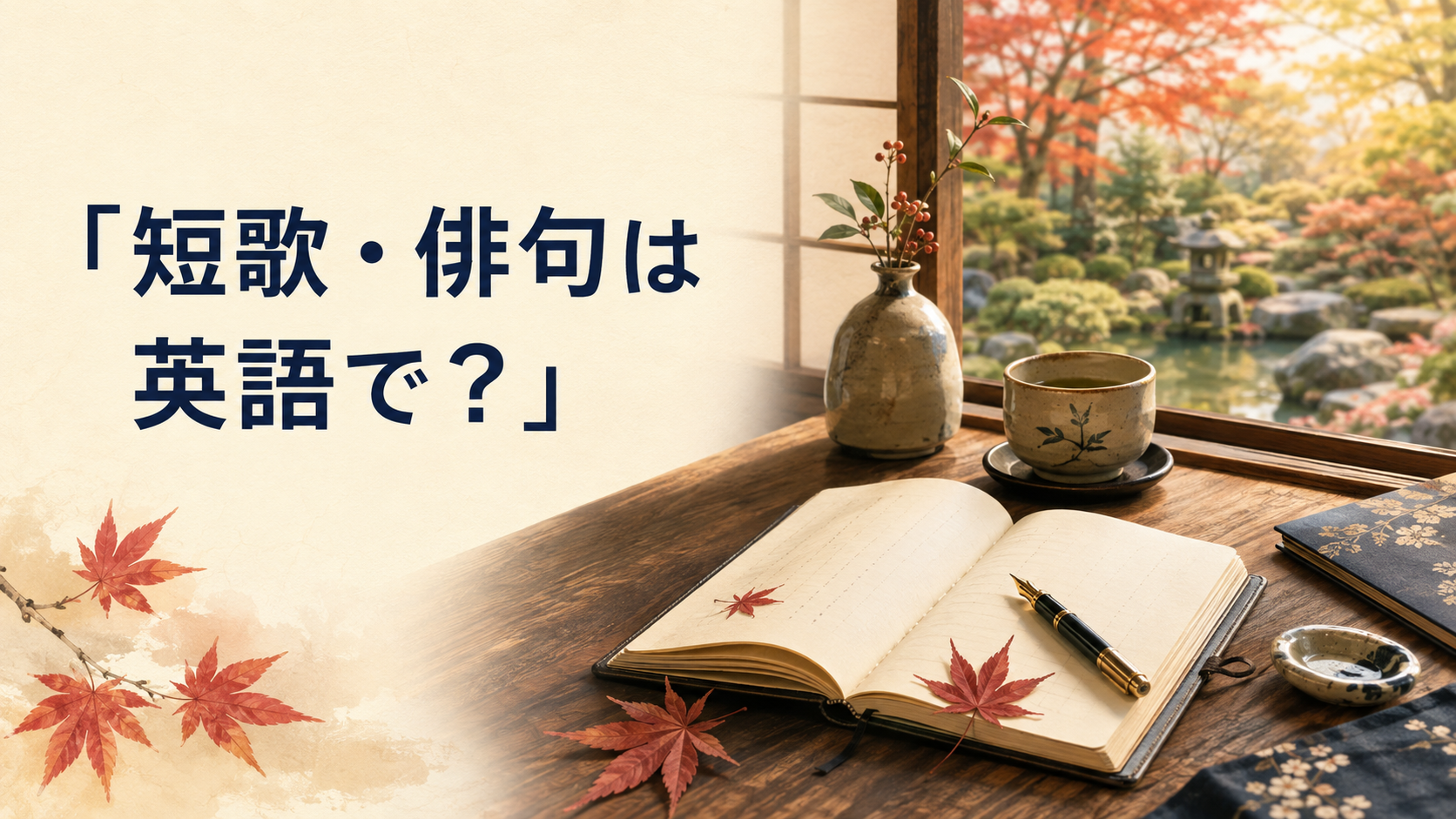 短歌・俳句は英語で?を解説する横長アイキャッチ