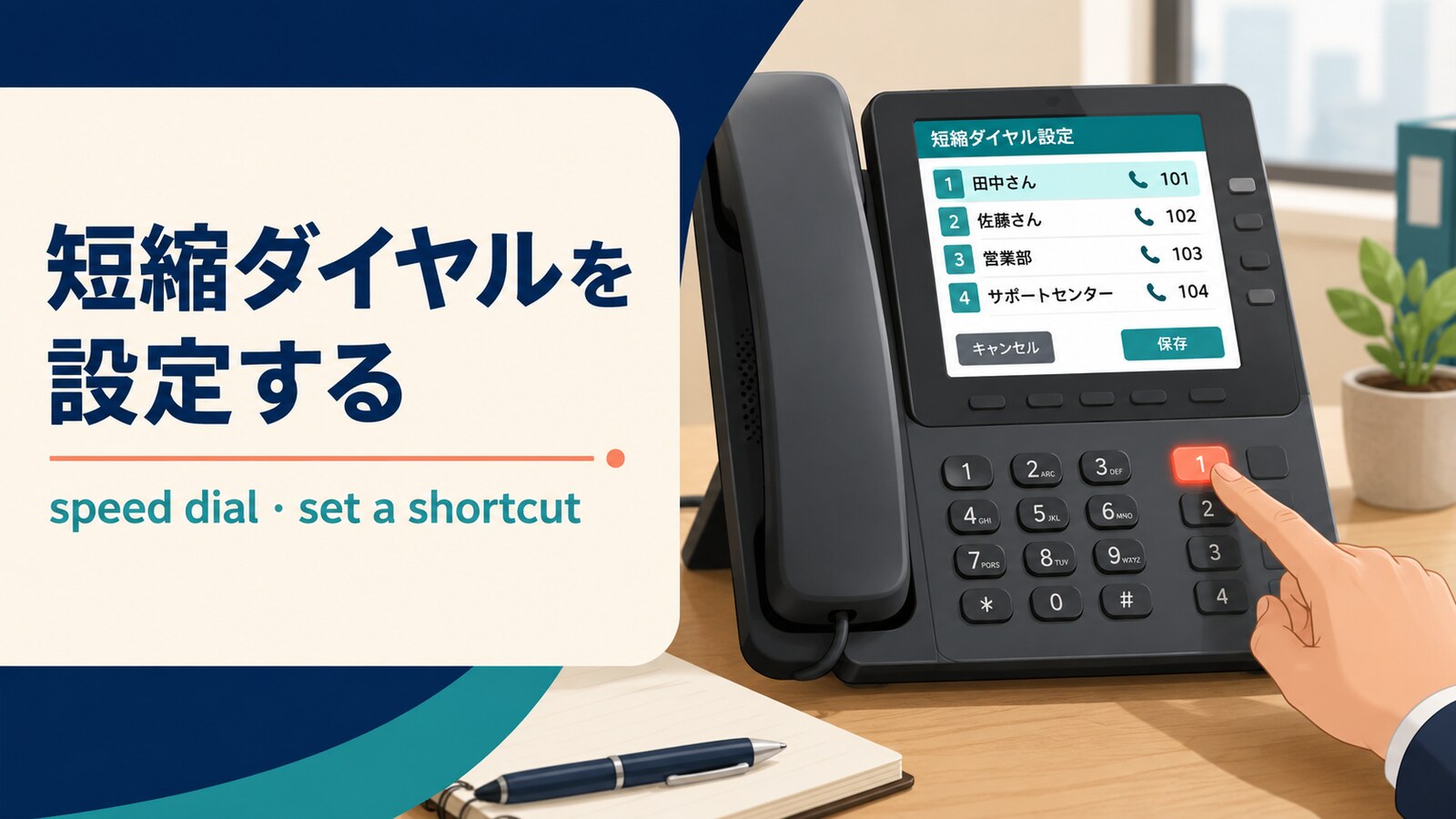 「短縮ダイヤルを設定する」は英語で？speed dial・shortcutの違い