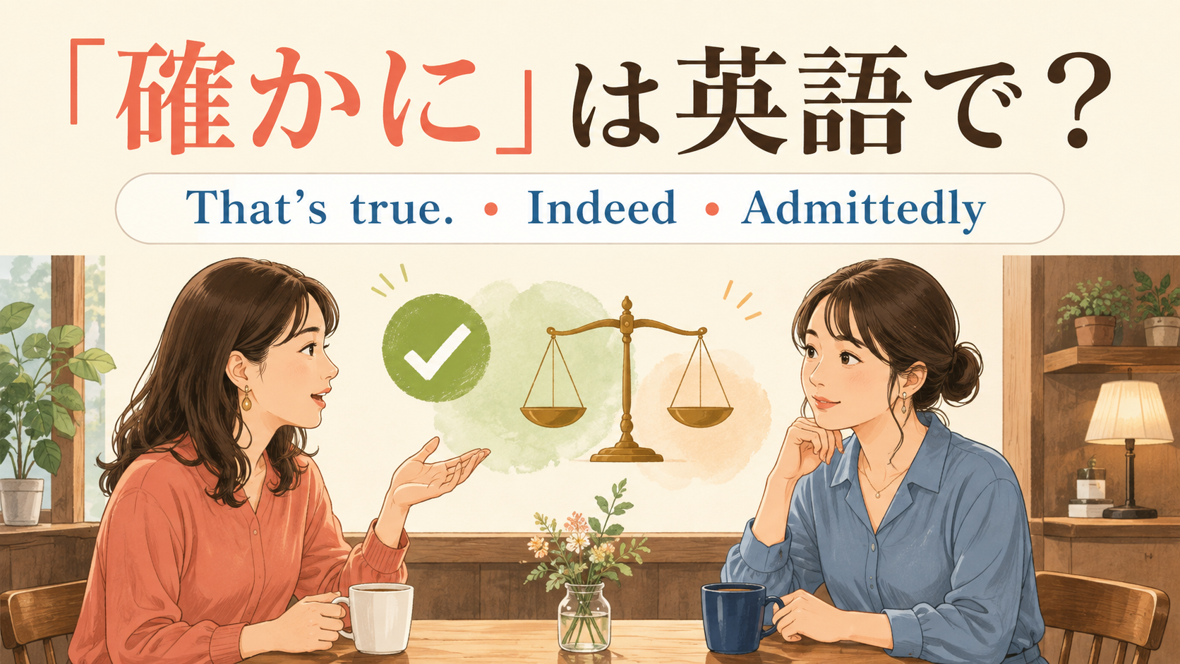 「確かに」は英語で？That’s true・Indeed・Admittedlyの違い
