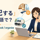 「手配する」は英語で？ arrange、book、organizeを解説するアイキャッチ