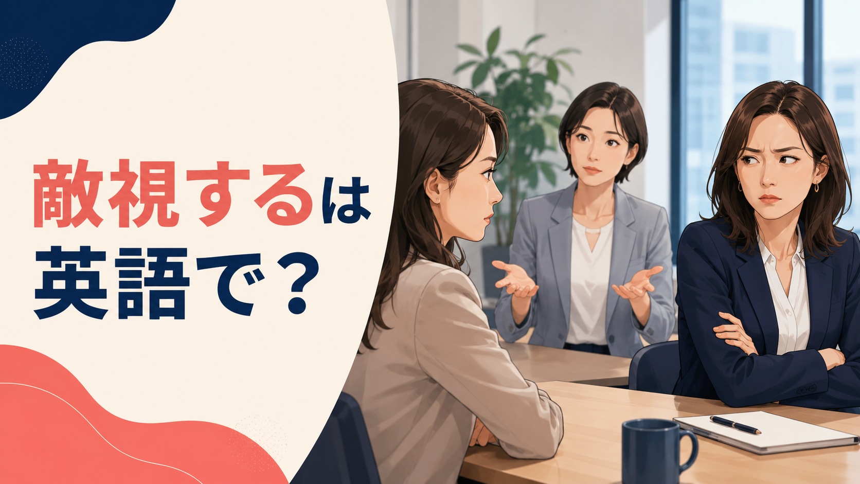 「敵視する」は英語で？see as an enemy・treat as an enemy・be hostile towardの違い