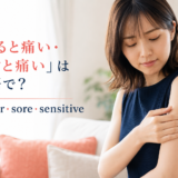 触ると痛い・押すと痛いを表すtender・sore・sensitiveの違い
