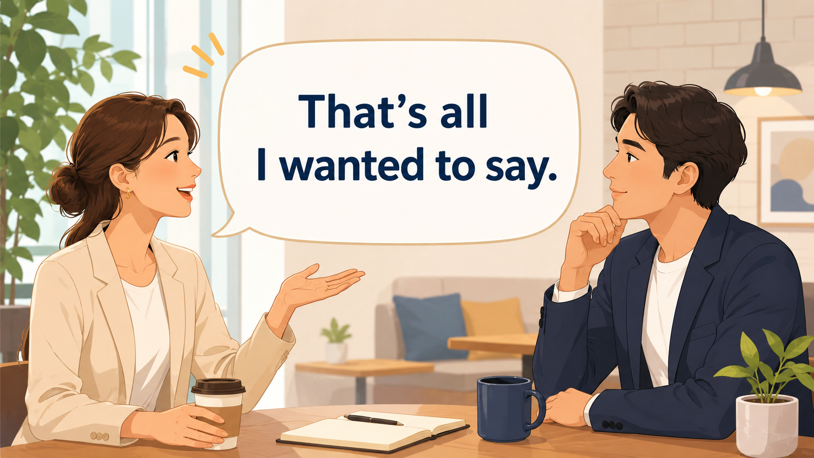 That's all I wanted to say.の意味と使い方