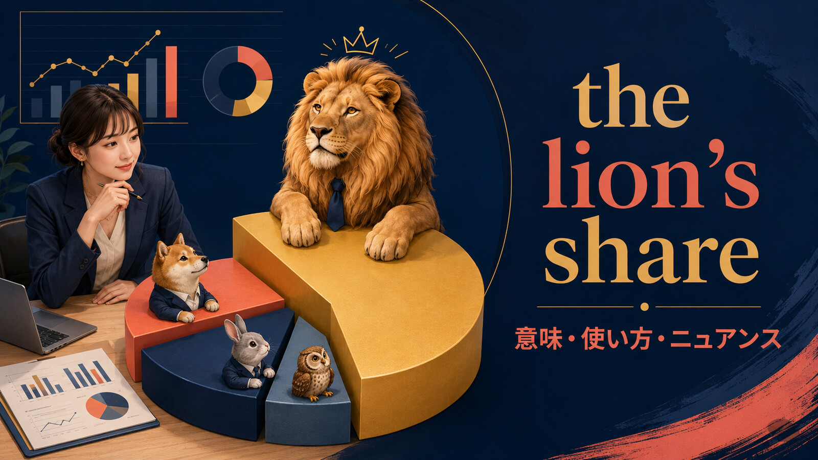 the lion’s shareの意味・使い方・ニュアンス