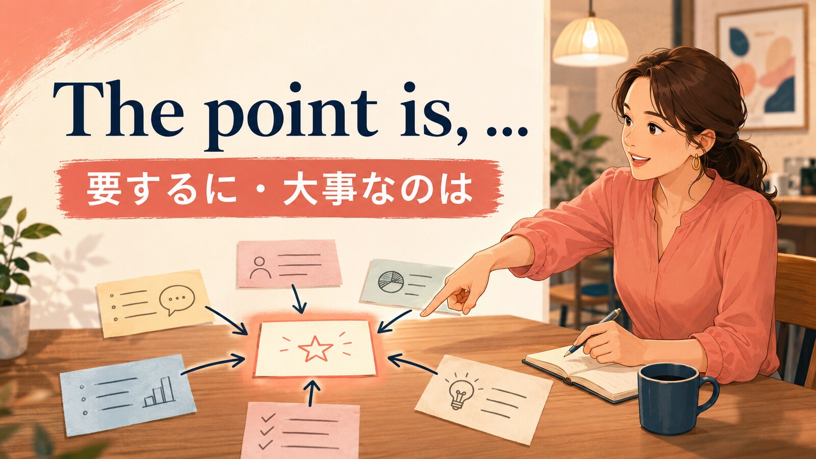 The point is(要するに・大事なのは)の意味と使い方