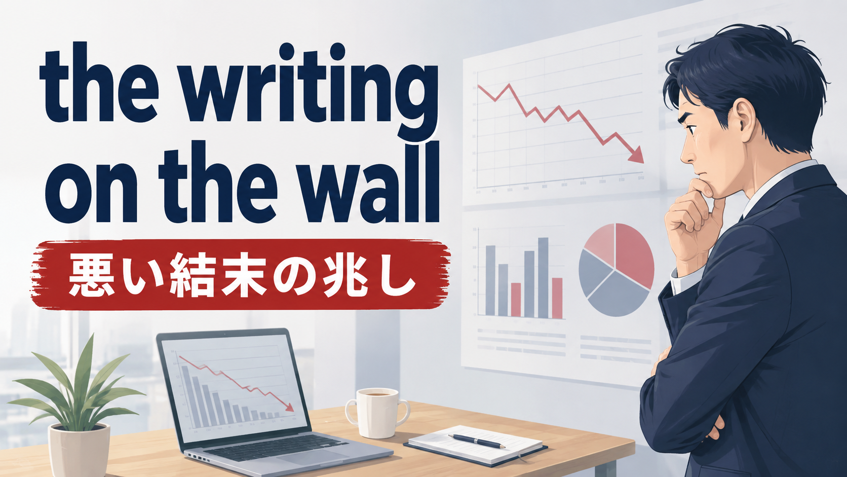 the writing on the wallの意味と使い方