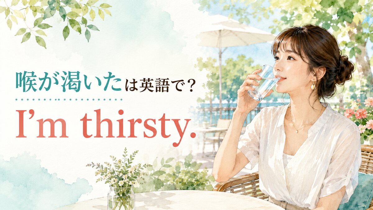 「喉が渇いた」を表すI'm thirstyの英語表現