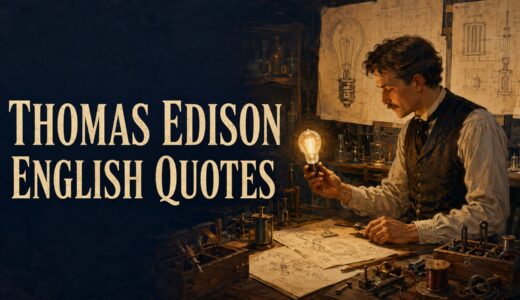 トーマス・エジソンの英語の名言7選｜努力・失敗・発明に学ぶ言葉