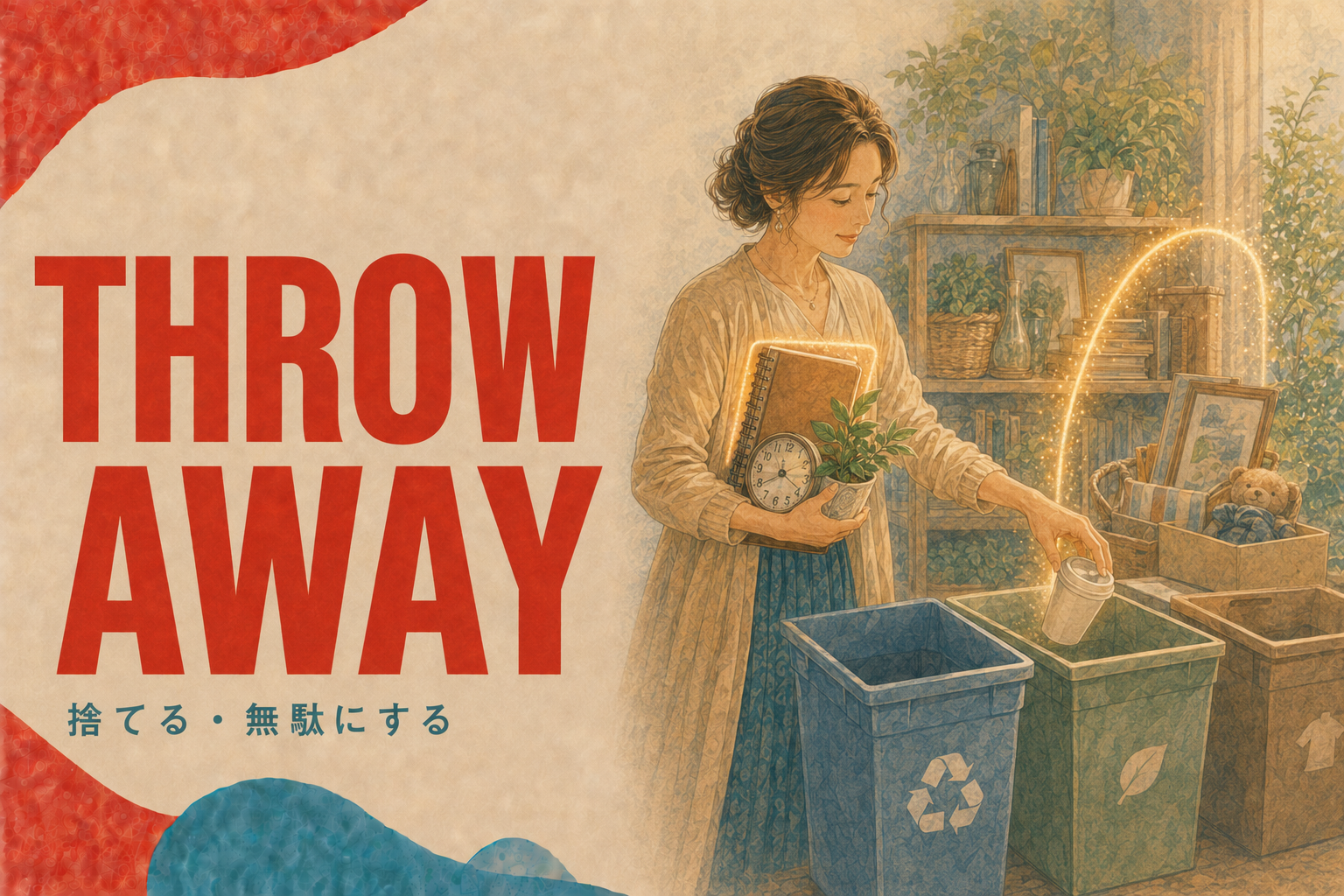 Throw awayの意味は？「捨てる・無駄にする」の使い方と語順