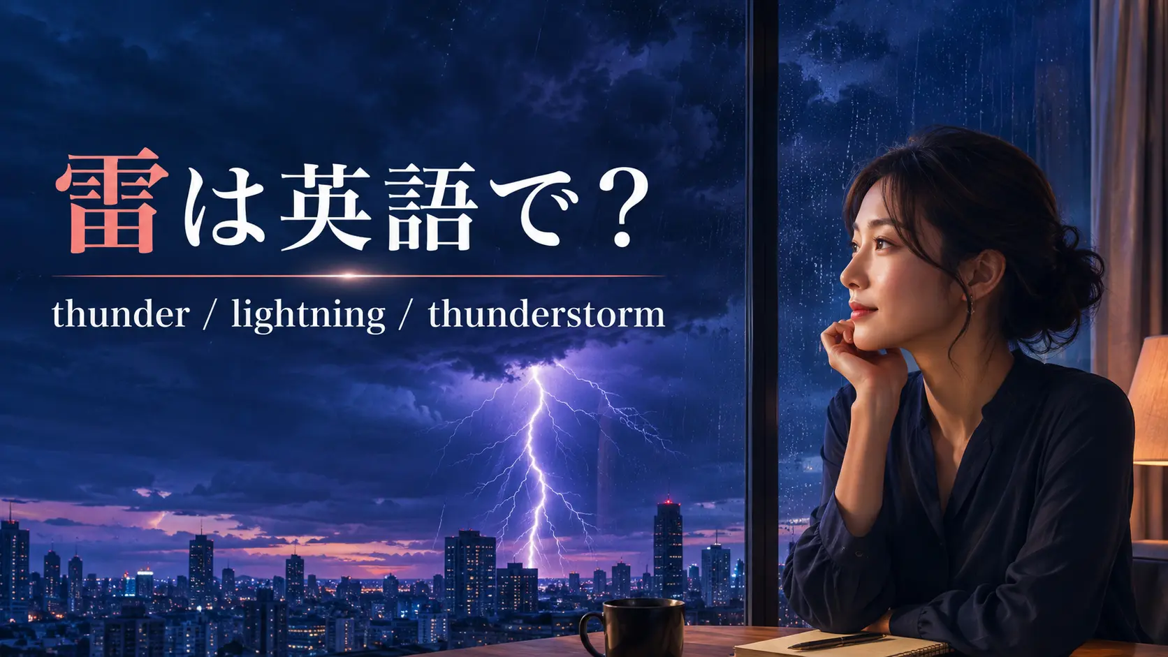 雷は英語で?thunder、lightning、thunderstormの違い