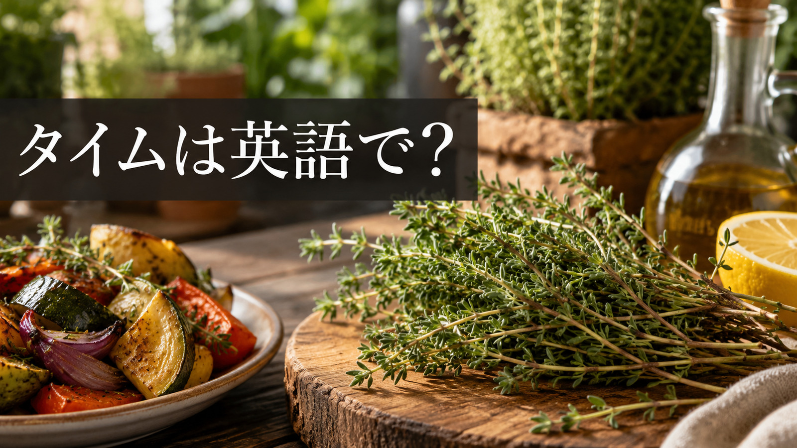 タイムは英語で？thymeの発音・timeとの違いと料理での使い方