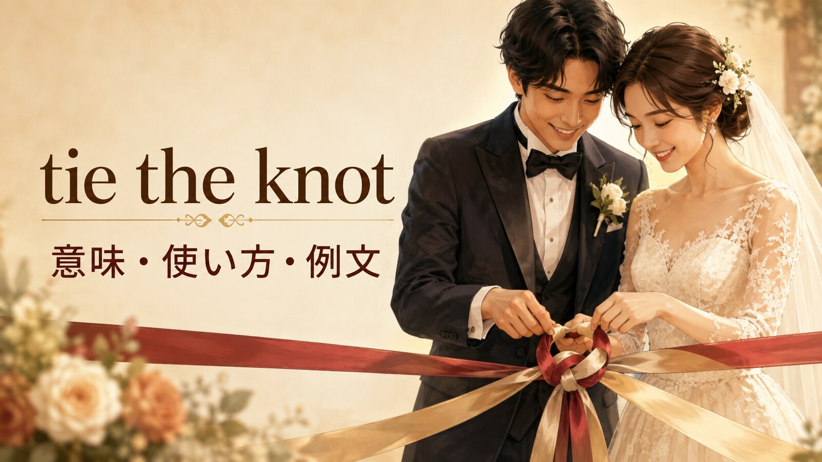 tie the knotの意味・使い方・例文｜ニュアンスと似た表現との違い