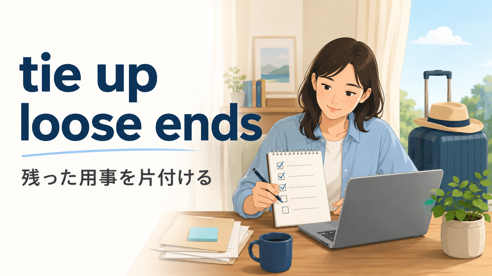 tie up loose endsの意味と使い方