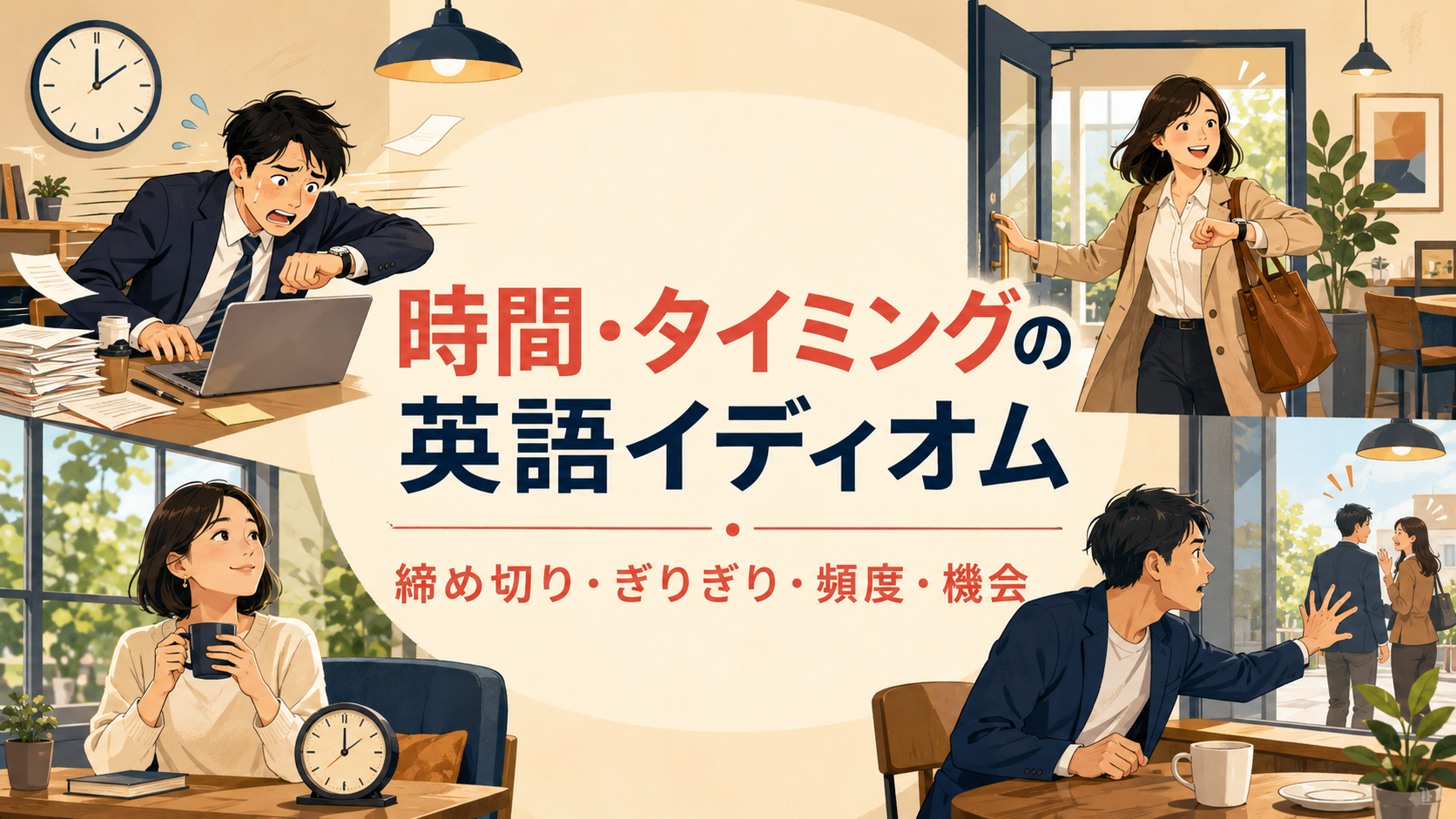 時間・タイミングの英語イディオム一覧
