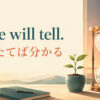 Time will tell. 時がたてば分かるを表す砂時計と植物のイラスト