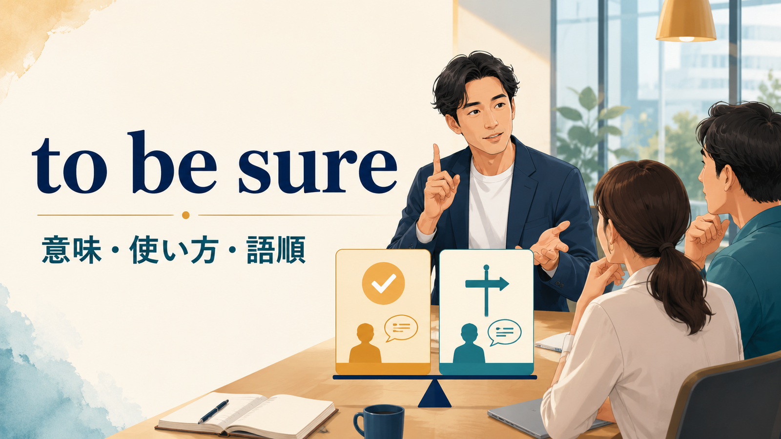 to be sureの意味は？「確かに〜だが」の使い方・語順とfor sureとの違い