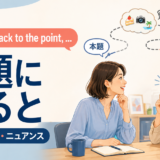 To get back to the pointの意味と、本題へ戻す会話の流れ