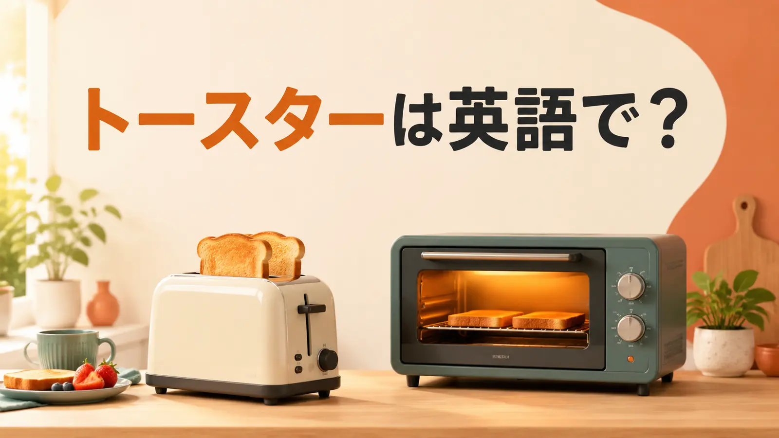 トースターは英語でtoasterとtoaster ovenの違いを解説するアイキャッチ